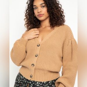 Puff Sleeve Eloquii Cardigan